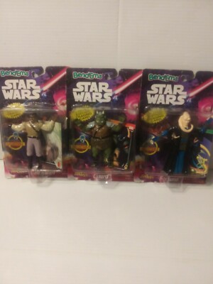 Vintage Star Wars Bend-ems Lot: Lando Calrissian, Bib Fortuna, Gamorrean Guard.