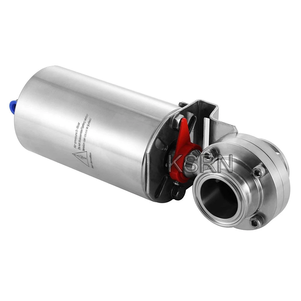 2-1/2'' Sanitary Pneumatic Butterfly Valve SS316L Clamp OD 77.5mm Single Acting - Image 4 of 4