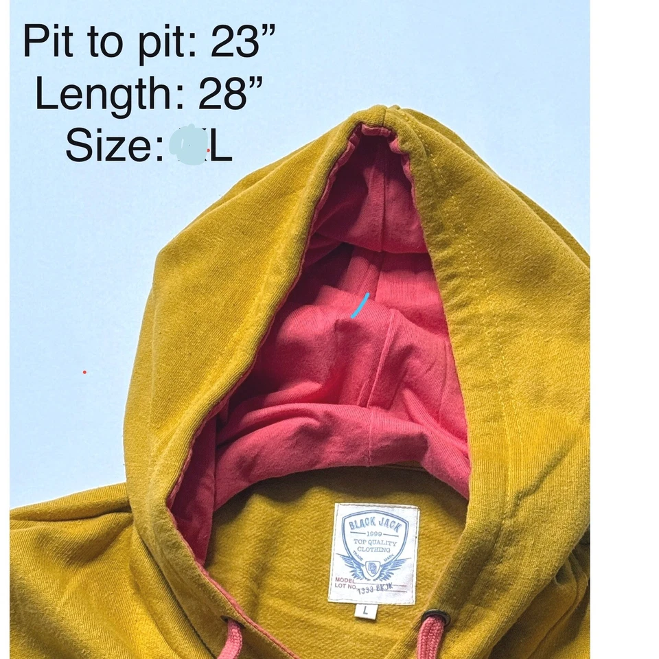 Sudadera con Capucha Black Jack Color Block Polar Canguro Bolsillo Pullover Grande Foto 2 de 4