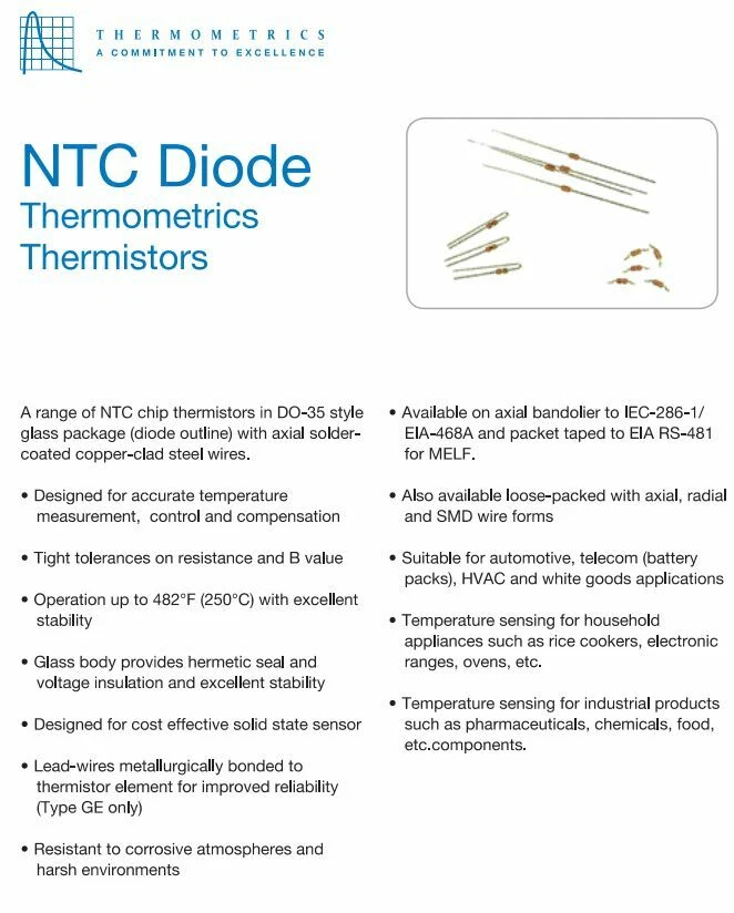 Termistor Sensor de Temperatura NTC 10K ohmios +/-10% Paquete SMT MELF - Lote de 50 piezas Foto 2 de 3