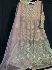 ⭐️PREMIUM ‼️ Sale-ZAHRA RUBAB khaadi,long dress.Emb net dupatta.Small & Med-$65