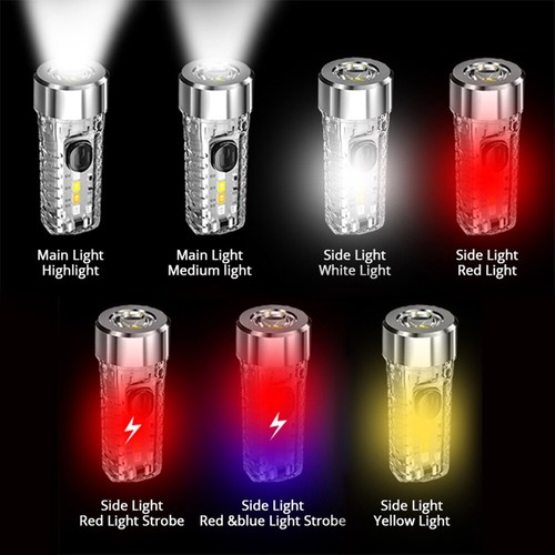 Mini COB LED Schlüsselanhänger Licht Taschenlampe USB Wiederaufladbare Taschenlampe Arbeitsleuchte USA - Bild 5 von 12