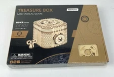 Robotime Treasure Box DIY 3D Wood Model Puzzle Mechanical Gear ROKR Series LK502