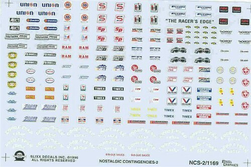 Slixx 1169 Nostalgic Contingency #2 1/24 1/25 Nascar Wasserrutsche Aufkleber - Bild 1 von 1