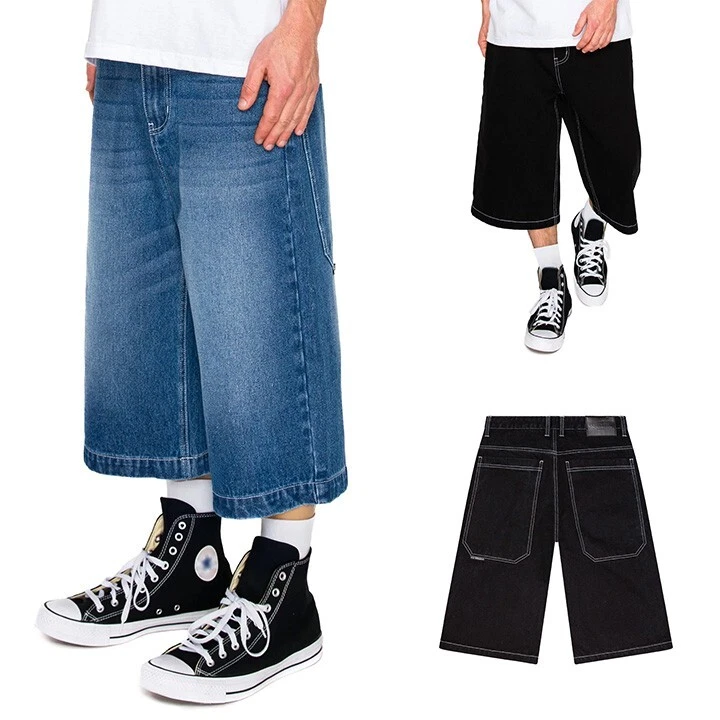 Victorious Men's Ultra Baggy Fit Y2K Cotton Denim Jorts DS2114