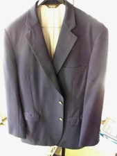 Classic PAUL STUART 100 Super Wool Navy Blue, Two-Button Blazer 48 X-Long