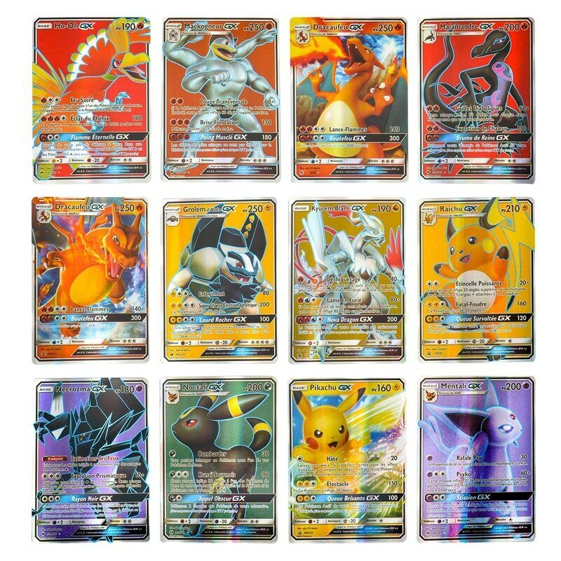 100pcs French Version Pokemon Card Featuring GX EX TAG TEAM VMAX MEGA Game  Cards