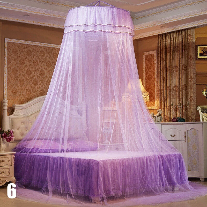 Elegant Round Bedding Mosquito Net Home Bedding Curtain Dome Princess BedCanopy - Image 3 of 4
