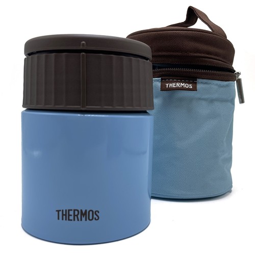 Thermos Vacuum-insulated Soup Food Jar 300ml Blue JBQ-300 Coordinating Pouch - Picture 12 of 16