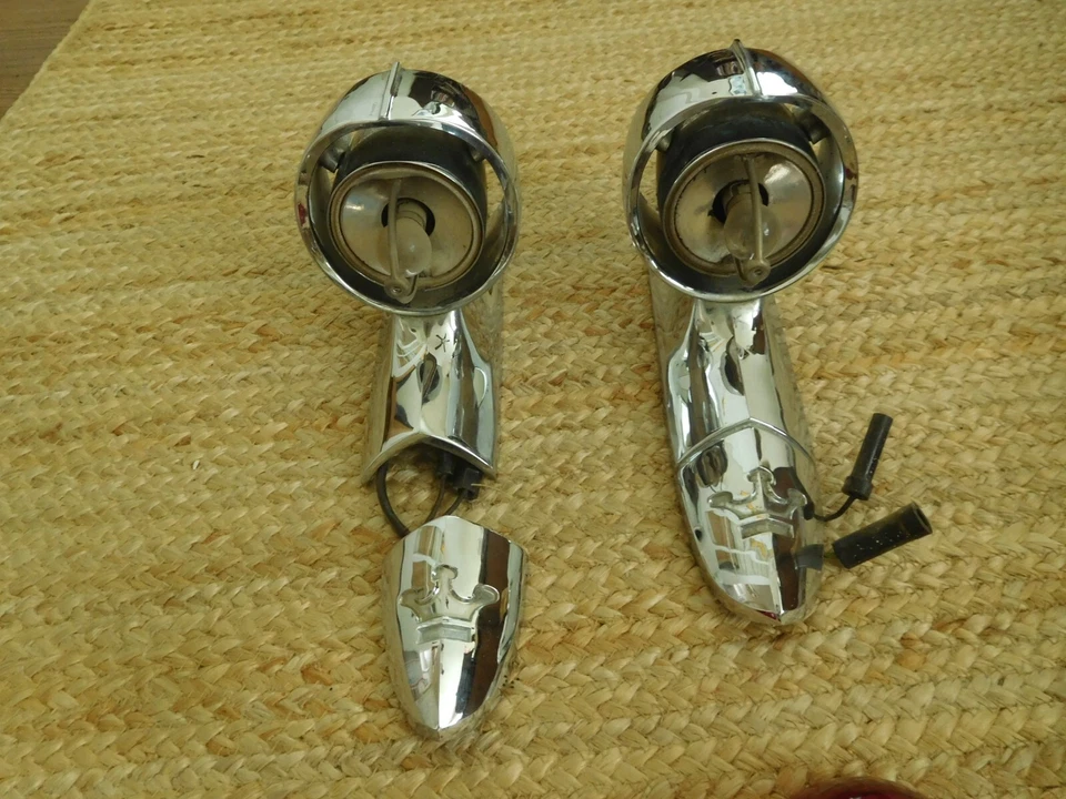 1956 CHRYSLER IMPERIAL TAIL LIGHT ASSEMBLIES LH RH MOPAR DPCD C73 GUN SIGHT - Image 3 of 4