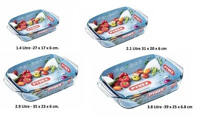 Pyrex Optimum Glass Rectangular Roaster High Resistance Easy Grip