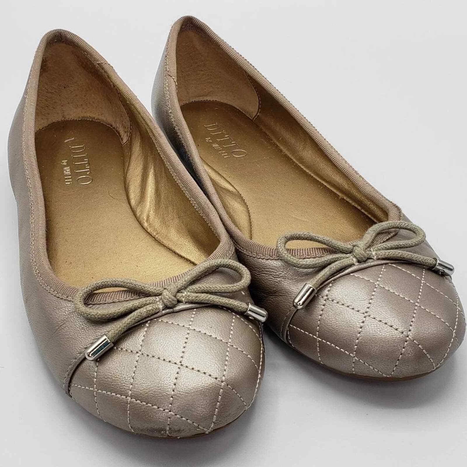 VANS Scarpa Ditto by Van Eli donna 6 marrone argento punta tonda fiocco piatto