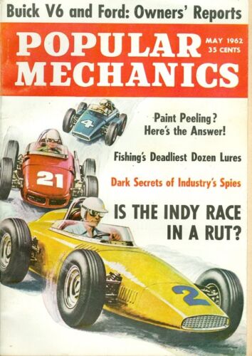 1962 Popular Mechanics Magazine: Indy 500 Race in a Rut/Buick V6 & Ford Report - Foto 1 di 1