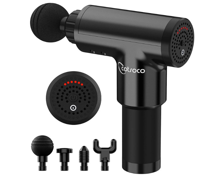 Mini Pistola Massaggio Muscolare: 6 Velocità e 4 Testine Professionale