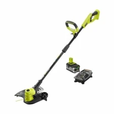 RYOBI 18V ONE+ String Trimmer with 4.0Ah Battery and Charger