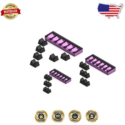 Efficient 3-Piece Socket Extension Organizer Set with Magnetic Base - Pink/Black