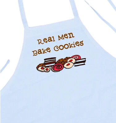 COOLAPRONS Real Men Bake Cookies Funny Mens Aprons, Novelty Aprons For Men, Baking Aprons