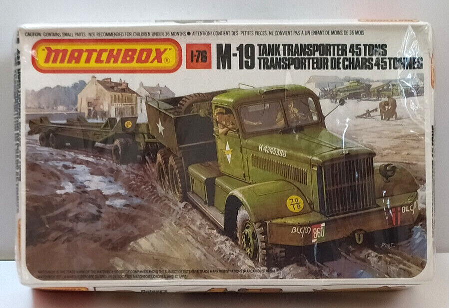 MATCHBOX 176 KIT MEZZO MILITARE M19 TANK TRANSPORTER 45 TONS ART PK