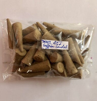 200 Gramm 35-40 Stück 1,5 Zoll Safran Sandale, Kesar Chandan HAOP RÄUCHERKEGEL