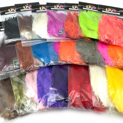 UV2 STRUNG SADDLE HACKLE - Fly Tying Rooster Feathers Saltwater Spirit River NEW