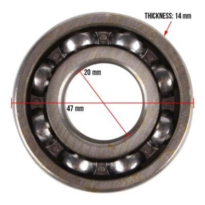 6204 - P6 BEARING (ID: 20mm, OD: 47mm) FOR SCOOTER ATV UTV KART MOTORCYCLE ECT.