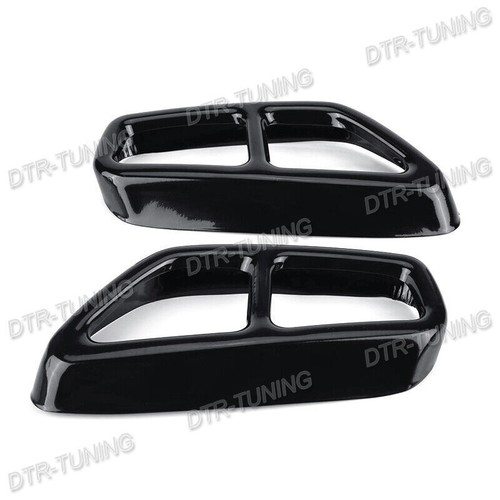 M Black Sport Quad Exhaust Muffler Tips Trim Fit BMW 5 Series 530i 540i G30 G31 - Picture 5 of 8