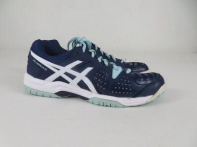 Asics Gel Dedicate Womens Shoes Blue Tennis Pickleball Sneaker E557Y 