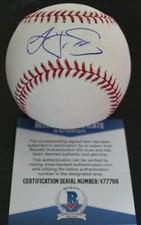 Logan Shore Signed Major League Baseball w/Beckett COA Oakland A's V77768