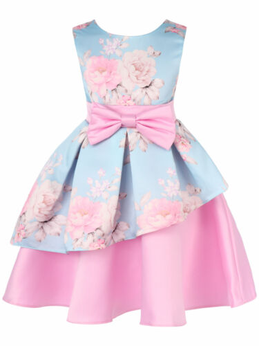Girl's Princess Dress Floral Embroidery Birthday Party Ball Gown Pageant Dresses - Bild 5 von 14