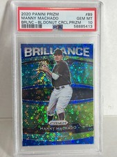 2020 Panini Prizm BRILLIANCE MANNY MACHADO PADRES Blue Donut /199 PSA 10 POP1