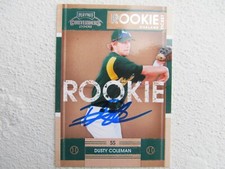 A's Dusty Coleman Signed Autographed 2008 Playoff Contenders Rookie Ticket Mint