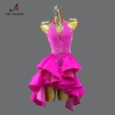 Latin Dance Competition Dress Dancewear Skirt Women's Top Suit Female Urban