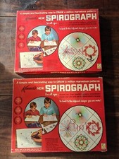 Vintage Kenner's Spirograph No. 401 1967 Lot Of Two Incomplete Sets. Red Blue.