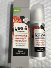 YES TO TOMATOES Detoxifying Overnight Moisturizer ACNE Treatment NIB unsealed