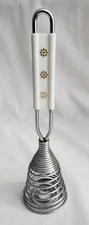 Vintage 7-1/2" Homecraft/Travco French Spring Coil Wire Whisk Beater