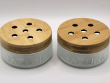 Azuna Luxe Glass Jars 2 Two Pack - 8oz Ea - Jar Air Freshener Odor Eliminator