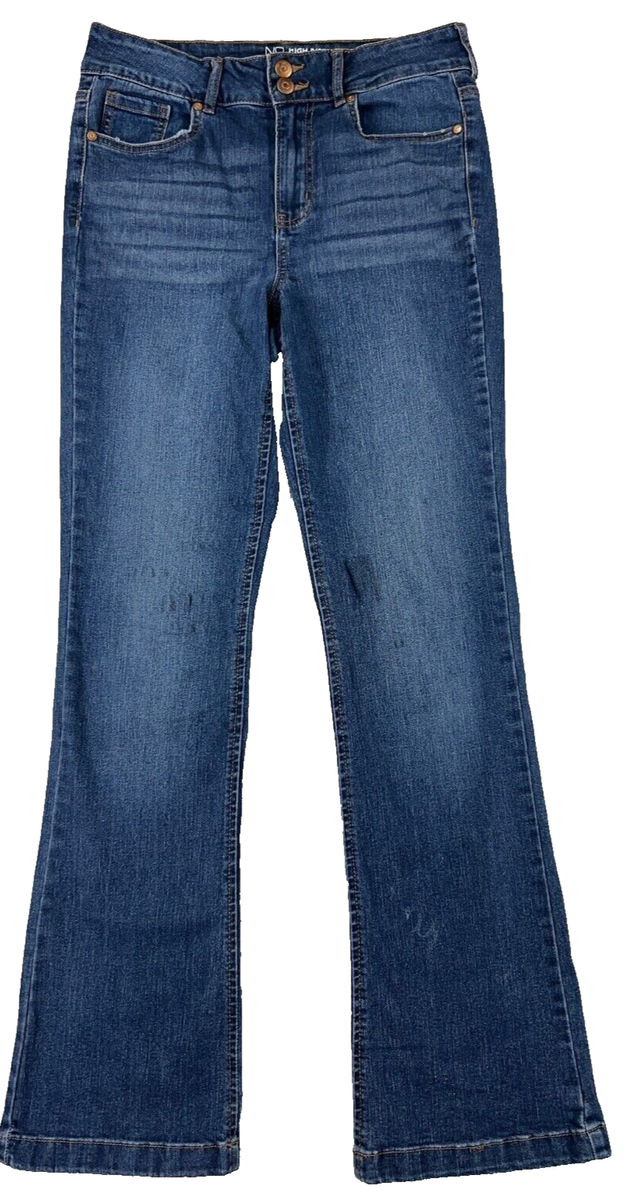 No Boundaries Bootcut Jeans Women Blue High Rise Dark Wash 5