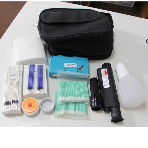 Fiber Optic Cleaning Tool Kits 11 in 1 Cleaner Pen Alcohol Bottle Inspection - Afbeelding 2 van 7