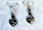 *NEW*   Handmade BALTIMORE Ravens Heart Shaped Dangle Earrings — photo 1