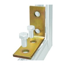 ZAB205M, ABB, 4-hole angle fitting, GoldGalv steel w/ magnets