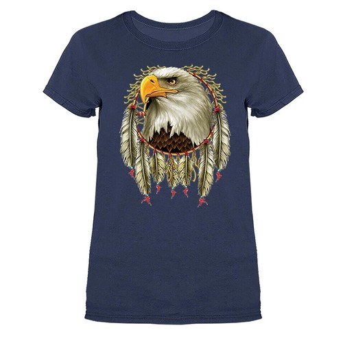 T-shirt donna Eagle Dreamcatcher nativi americani indiani piuma - Foto 12 di 18