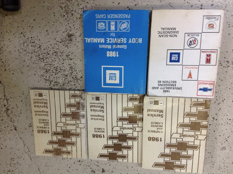 1988 Chevrolet Caprice & Monte Carlo Service Repair Manual Set W Body & Suppleme - Image 4 of 4