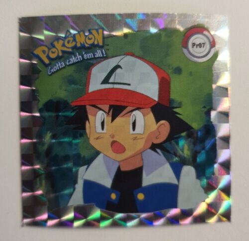 1999 Pokemon Stickers Artbox - Series 1 - Ash Rare Prism PR07 - Afbeelding 1 van 1