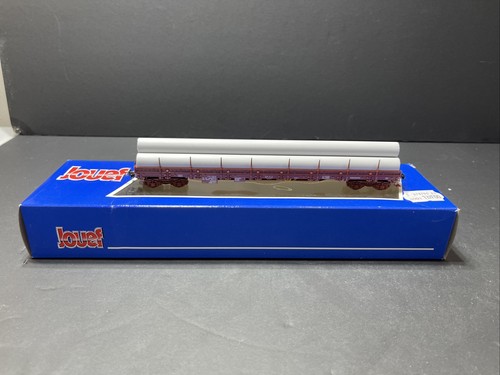 JOUEF 'HO' SCALE #675900 4 ACHS PLAT A DREHGESTELLE + TUYAUX / FLACHWAGEN MIT ROHRLADUNG | Zustand: Used