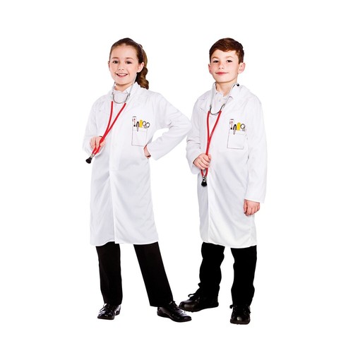 ABRIGO VETERINARIO MÉDICO URGENCIAS Víctimas Elegante Vestido Disfraz Niñas Niños Edades 3-7 - Imagen 6 de 6