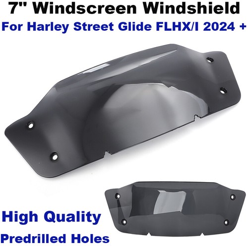 7" Windscreen Windshield Pre-Drilled For Harley CVO Street Glide FLHXSE 2023+ - Picture 1 of 8