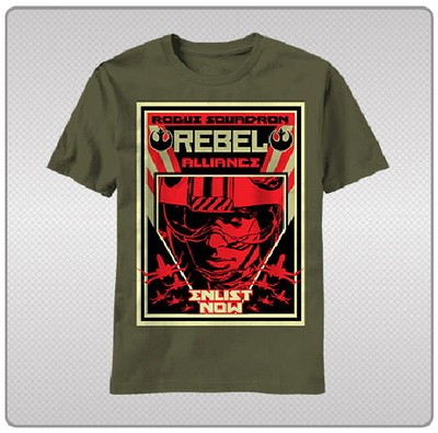 Star Wars Rogue Squadron Rebel Alliance Enlist Now Poster SMALL T-Shirt UNWORN
