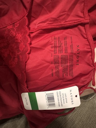 Natori Lace Affair Slip in Red Sz Large NWT Retail: $74 - Picture 5 of 5