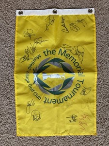 Memorial Pin Flag Jack Nicklaus Signature And Others