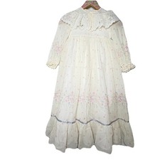 Ruth Of Carolina Dress Girls Sz 5 VTG Prairie Style Lined Floral L